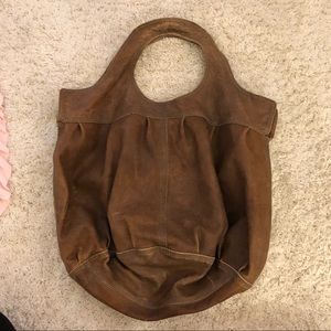 Large Soft Brown Madewell Leather Hobo Bag!